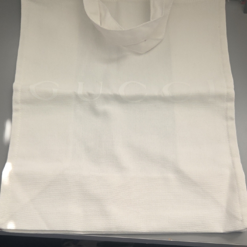Gucci Large White Fabric Gift Bag NEW